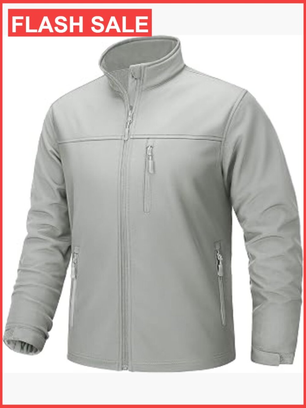 Men's Softshell Jacket Waterproof Windbreaker Fleece Lined 4-Way Stretch